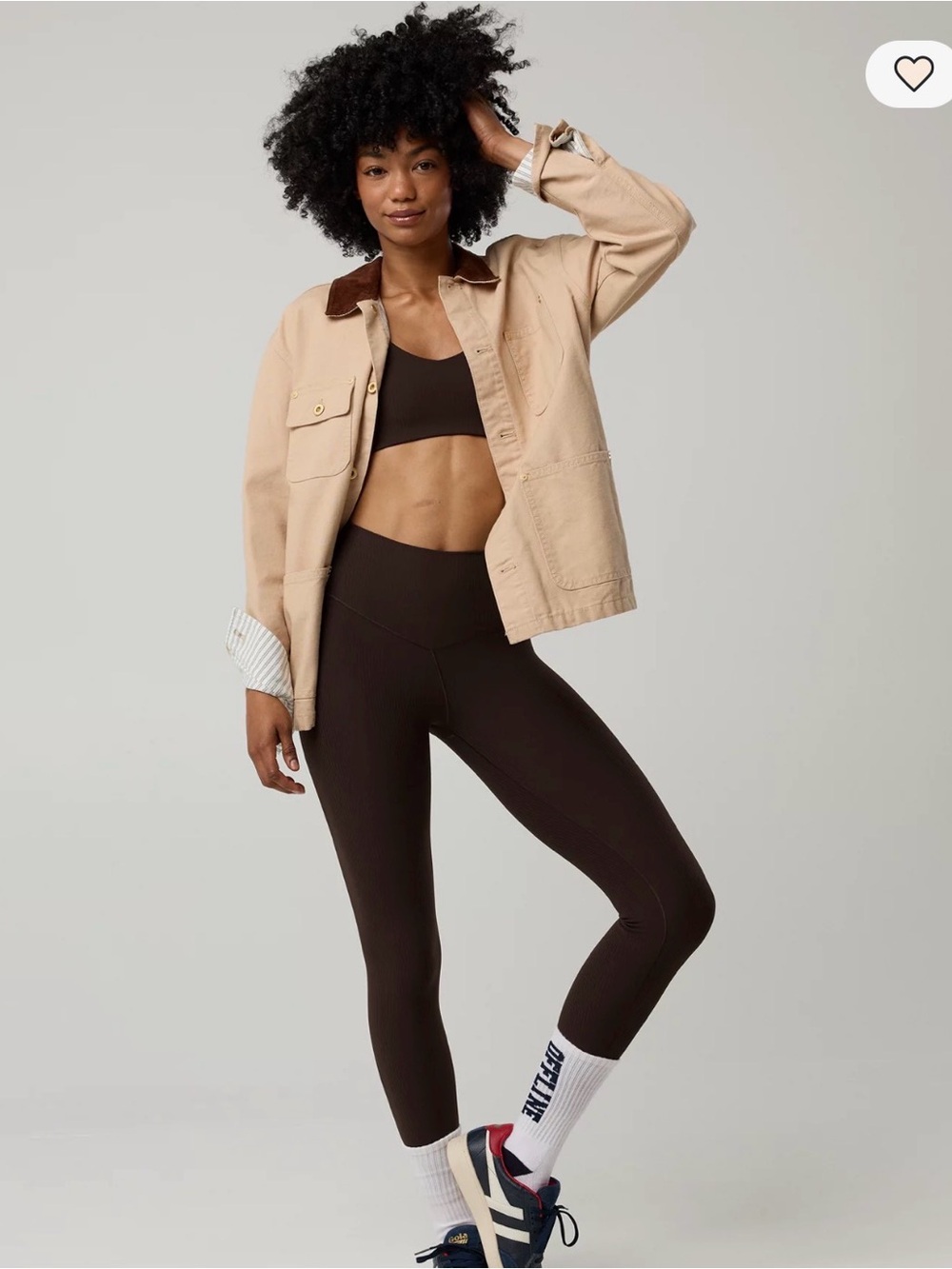 New OFFLINE By Aerie Real Me XTRA High Waisted Ribbed Legging Deep Earth Brown M